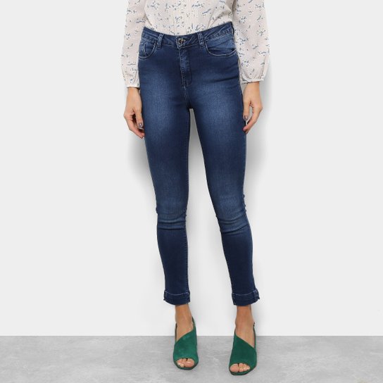 Calça Jeans Skinny Razon Cintura Média Feminina - Azul