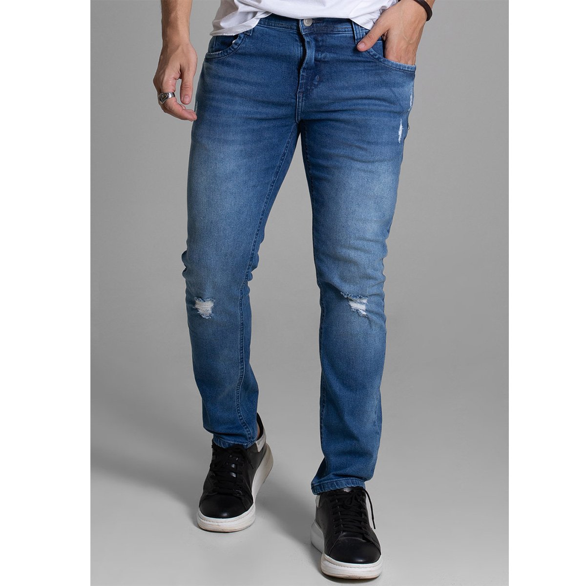 Calça Jeans Skinny Sawary Masculina - Jeans Menor preço em Calça Jeans Skinny Sawary Masculina - Jeans