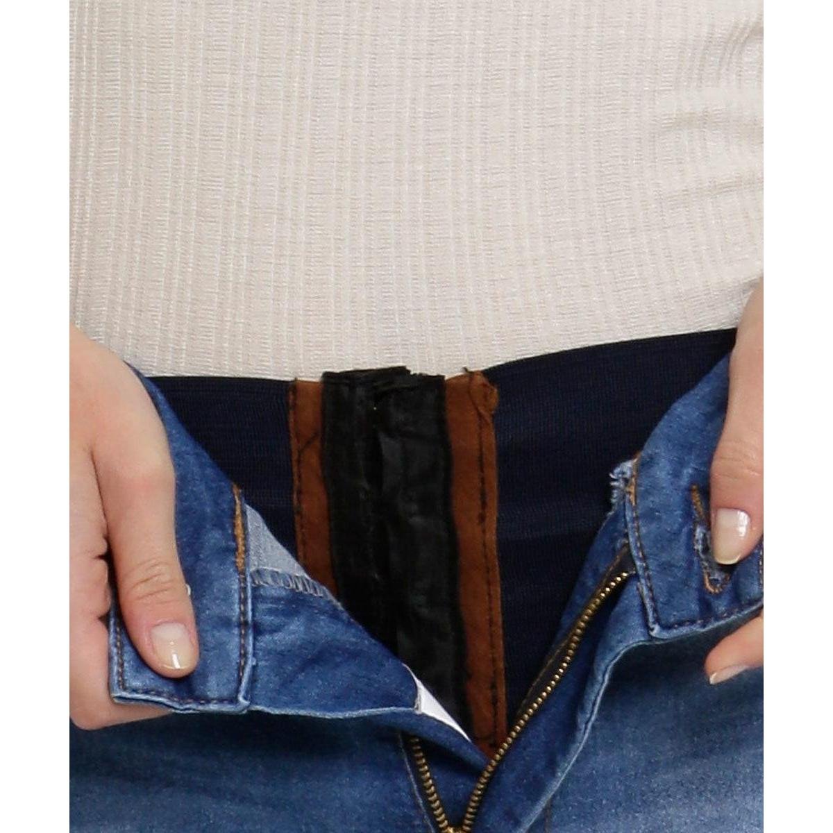 calça jeans efeito lipo