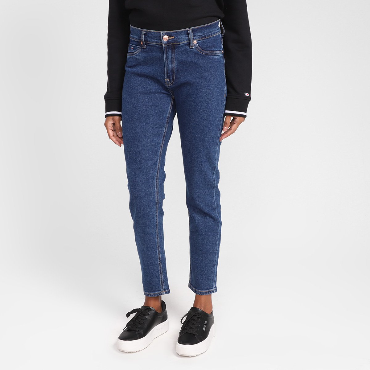 Calça Jeans Skinny Tommy Jeans Feminina - Azul Menor preço em Calça Jeans Skinny Tommy Jeans Feminina - Azul