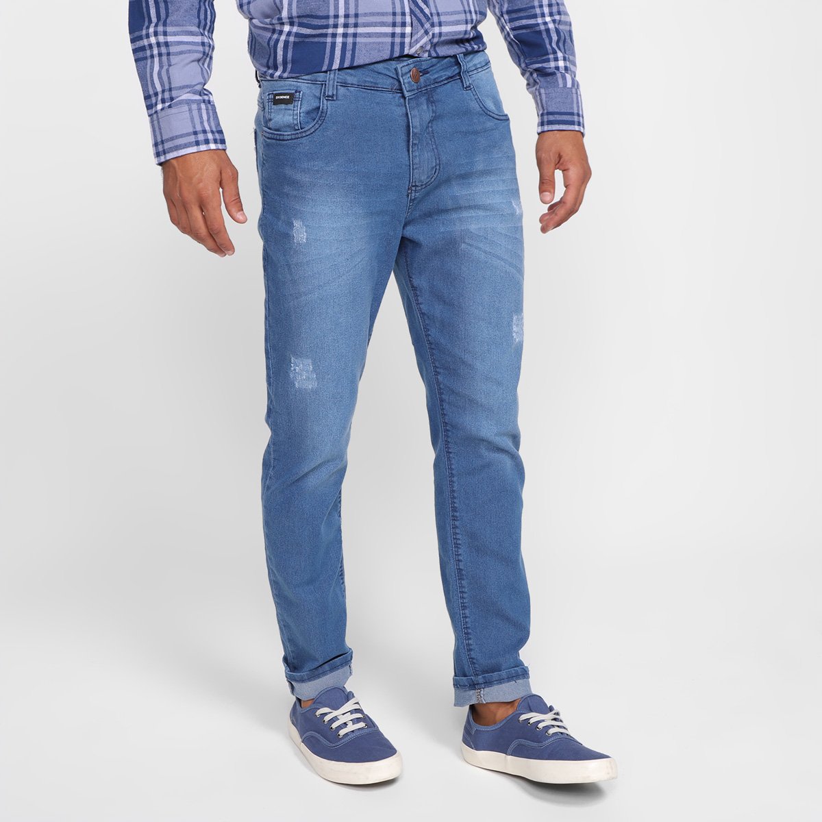 Calça Jeans Slim Evidence Masculina - Azul Claro Menor preço em Calça Jeans Slim Evidence Masculina - Azul Claro