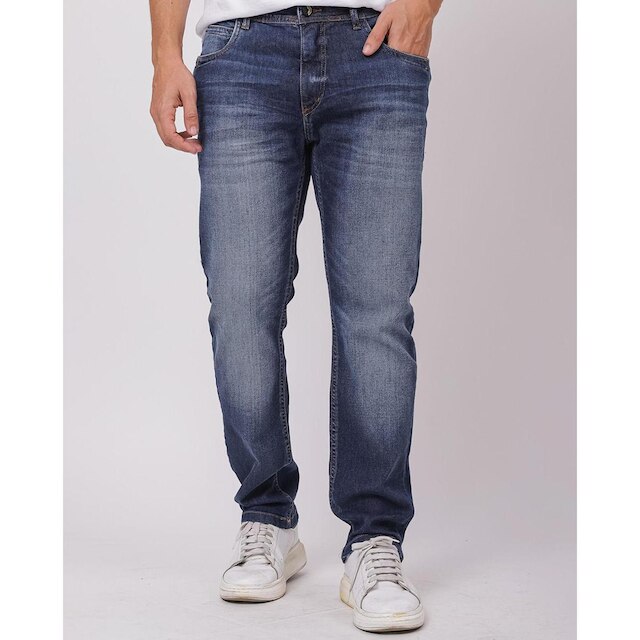CALÇA JEANS SLIM FIT MASCULINA COM ELASTANO DETALHE BOLSO 23829