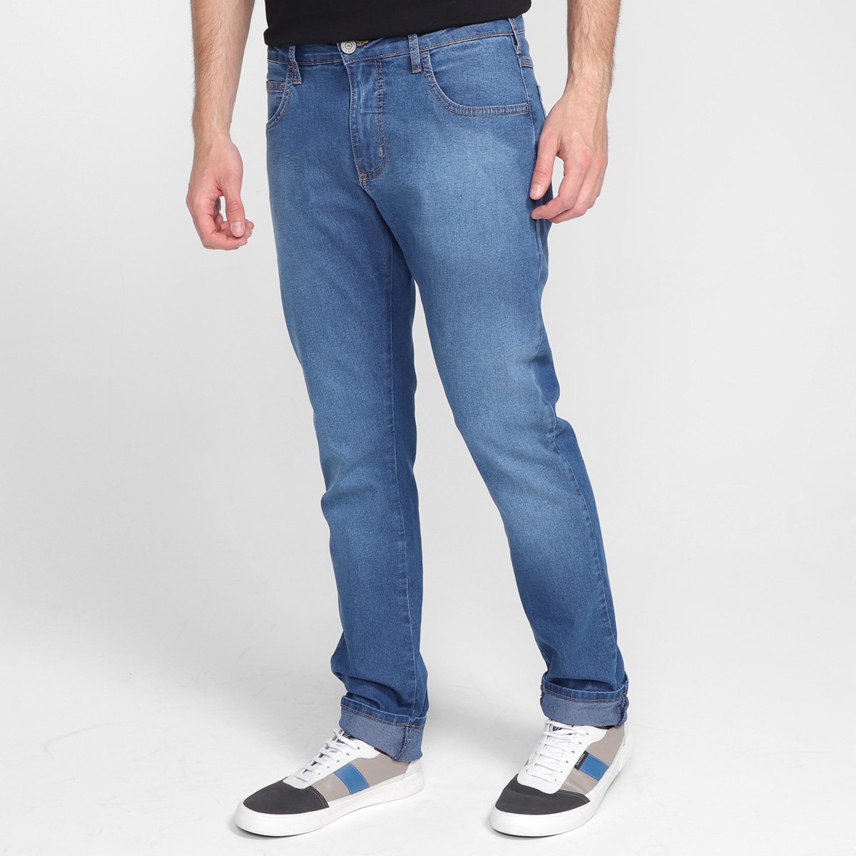 Calça Jeans Slim Forum Paul Masculina - Azul Menor preço em Calça Jeans Slim Forum Paul Masculina - Azul