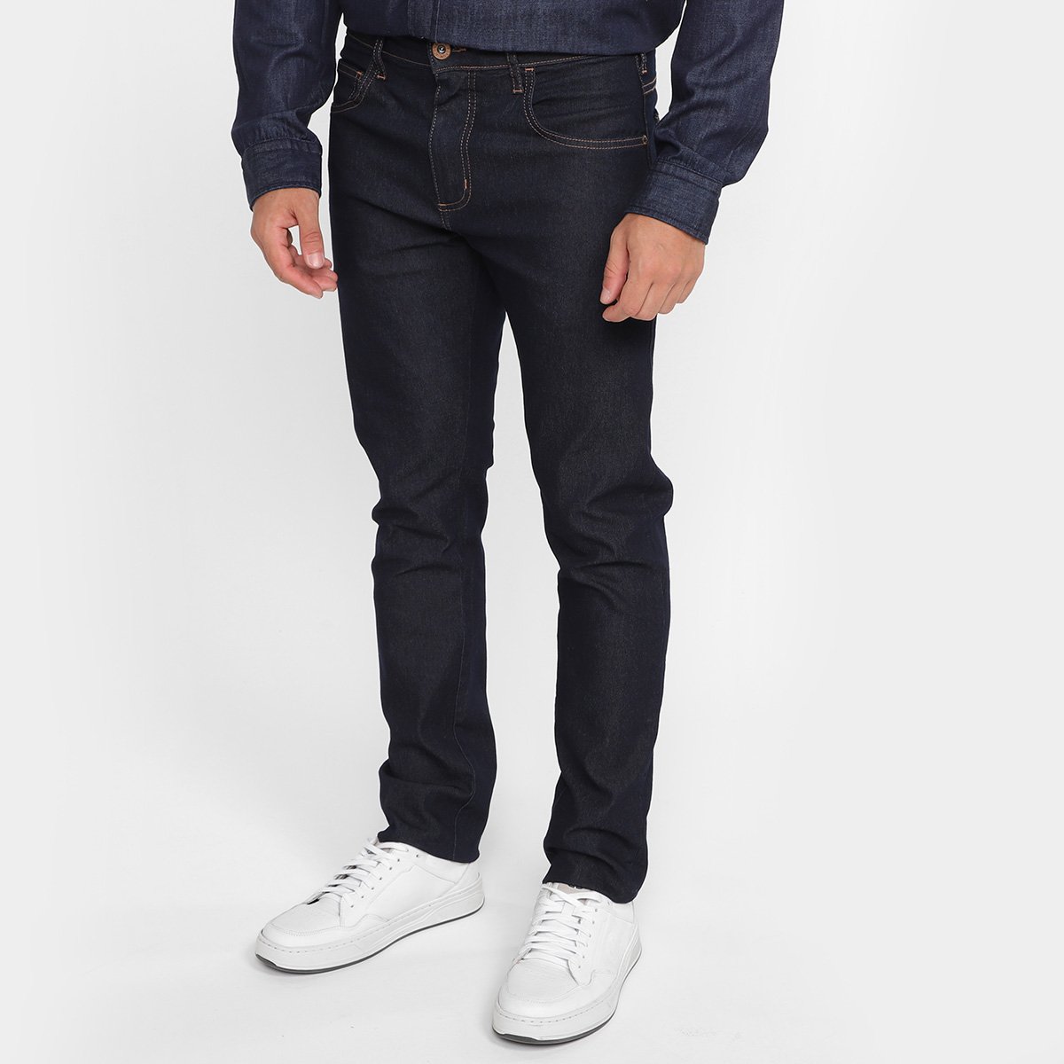 Calça Jeans Slim Forum Paul Masculina - Marinho Menor preço em Calça Jeans Slim Forum Paul Masculina - Marinho