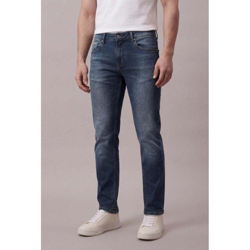 Calça Jeans Slim Moletom - Azul Médio