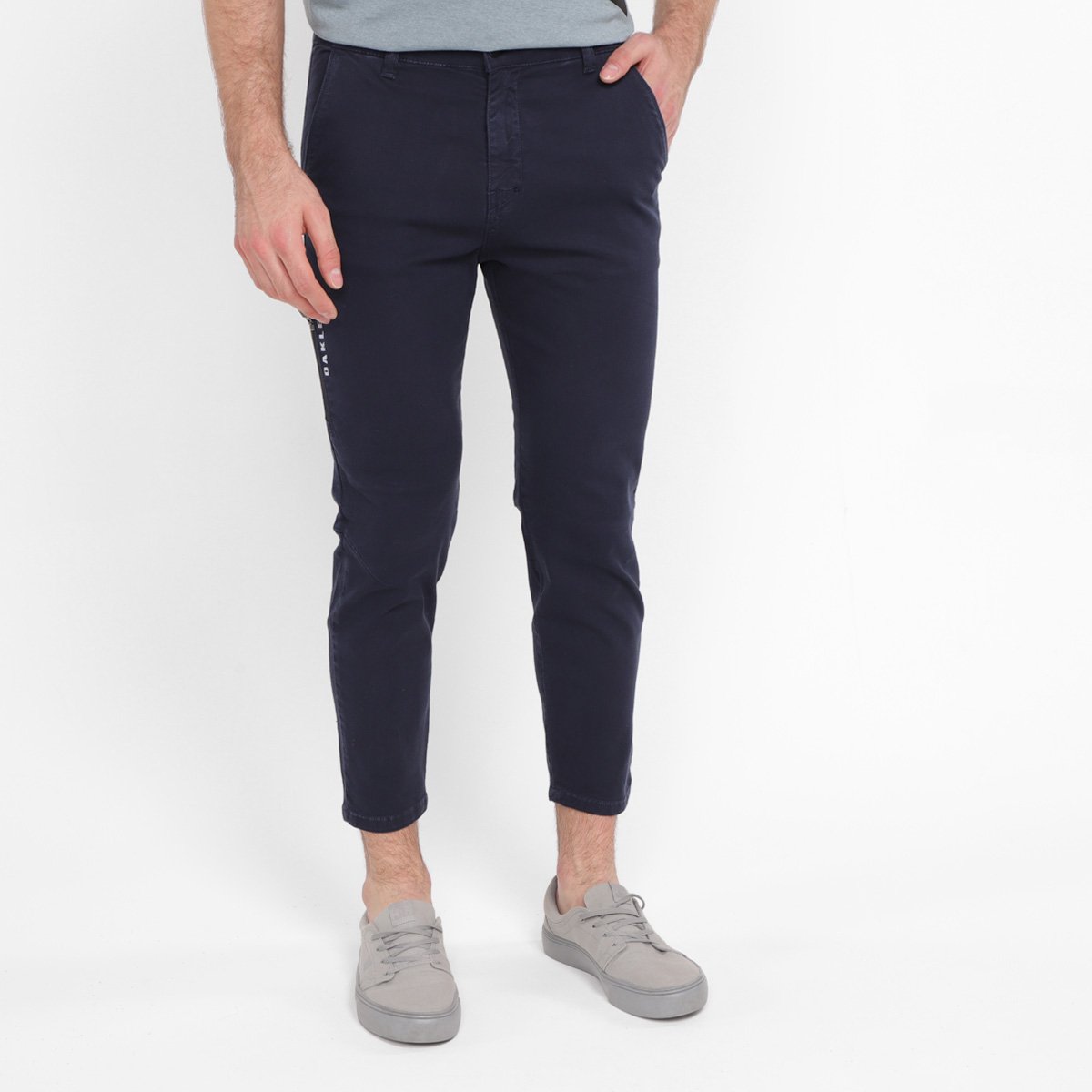 Calça Jeans Slim Oakley Mod Bark Masculina - Marinho Menor preço em Calça Jeans Slim Oakley Mod Bark Masculina - Marinho