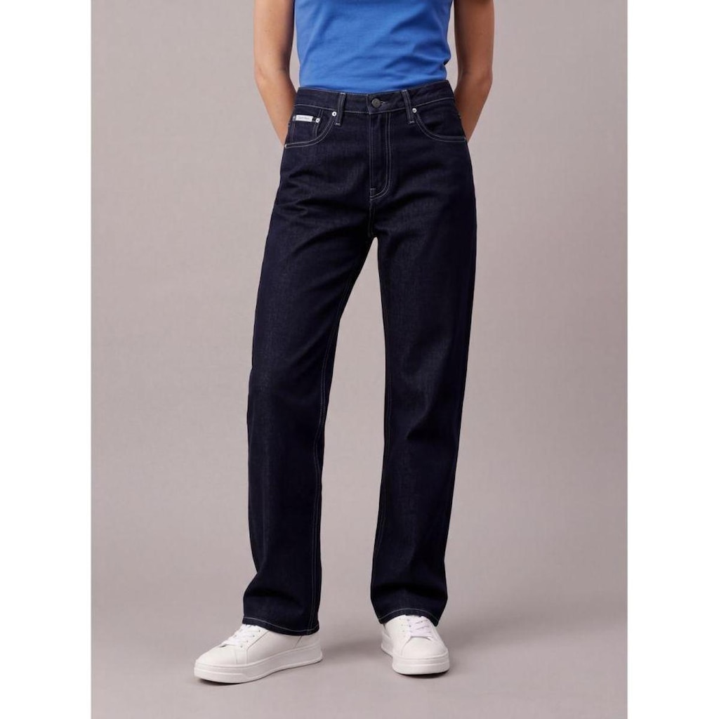 Calça Jeans Straight 5 Pockets - Marinho