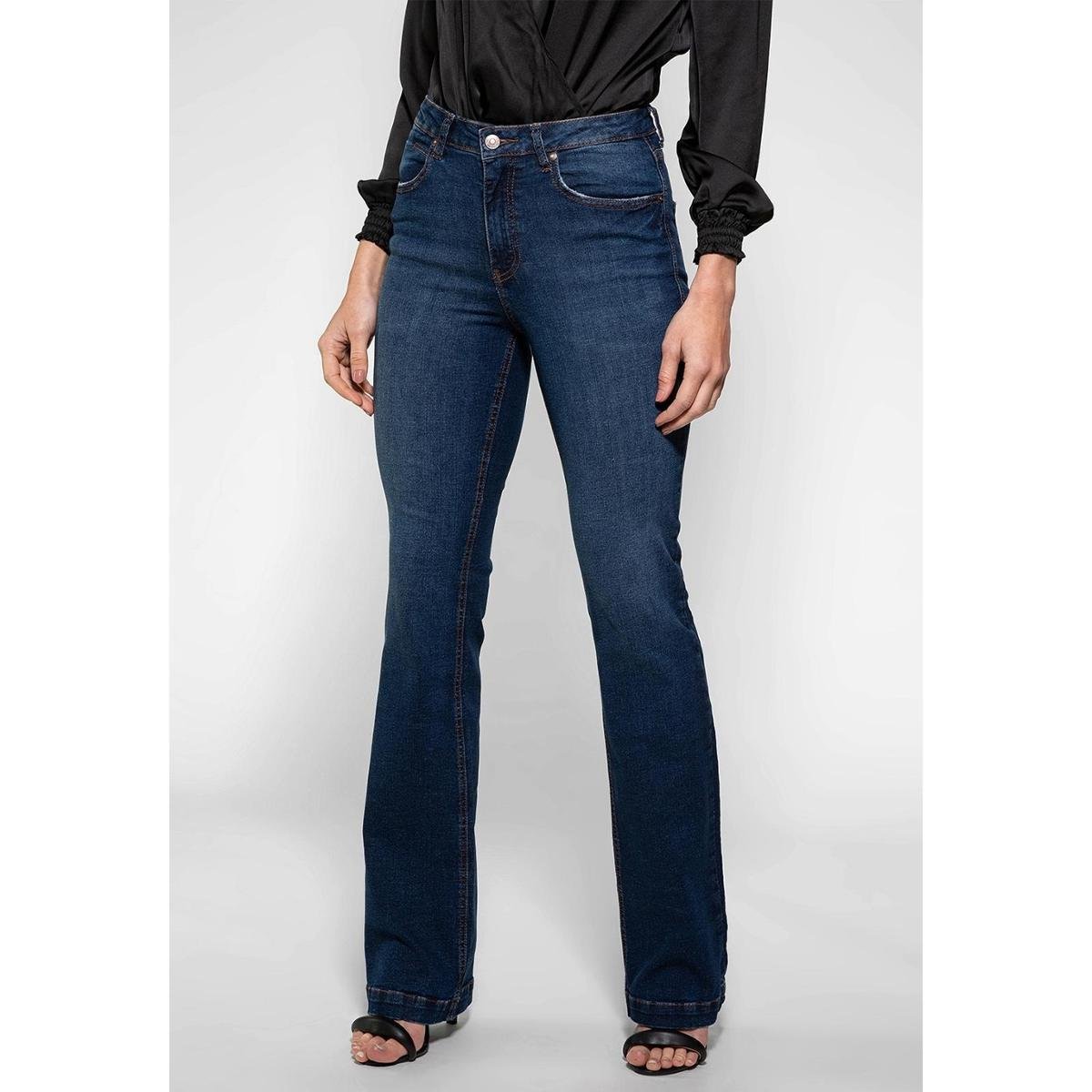 Calça Jeans Straight Leg Guess - Azul Escuro Menor preço em Calça Jeans Straight Leg Guess - Azul Escuro