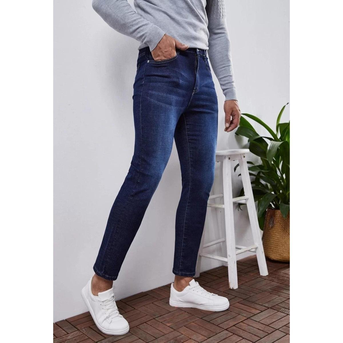 Calça Jeans Super Skinny Pentagono Mega Street Masculino - Azul Menor preço em Calça Jeans Super Skinny Pentagono Mega Street Masculino - Azul