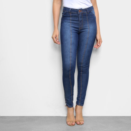 Calça Jeans TKS Skinny Frisos Feminina - Azul