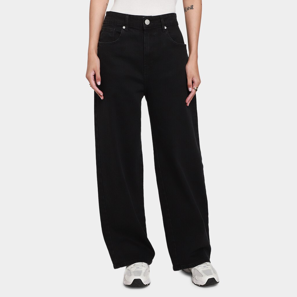 Calça Jeans Wide Leg Hering Cintura Média Feminina