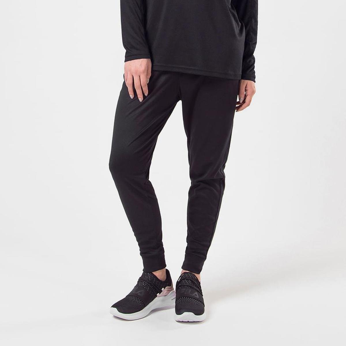 Calça Jog Sports Fila Forward Feminina - Preto Menor preço em Calça Jog Sports Fila Forward Feminina - Preto
