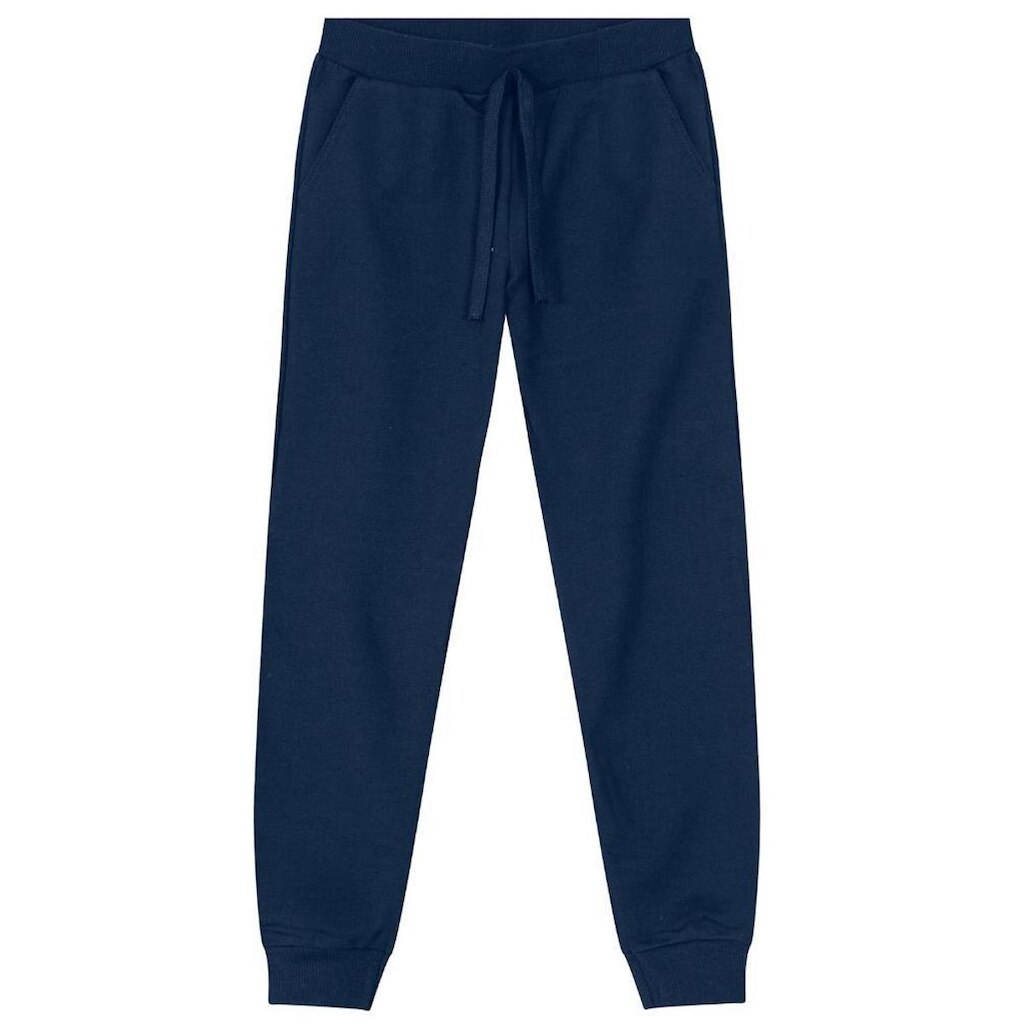 Calça Jogger Básica em Moletinho infantil menino Brandili-Azul