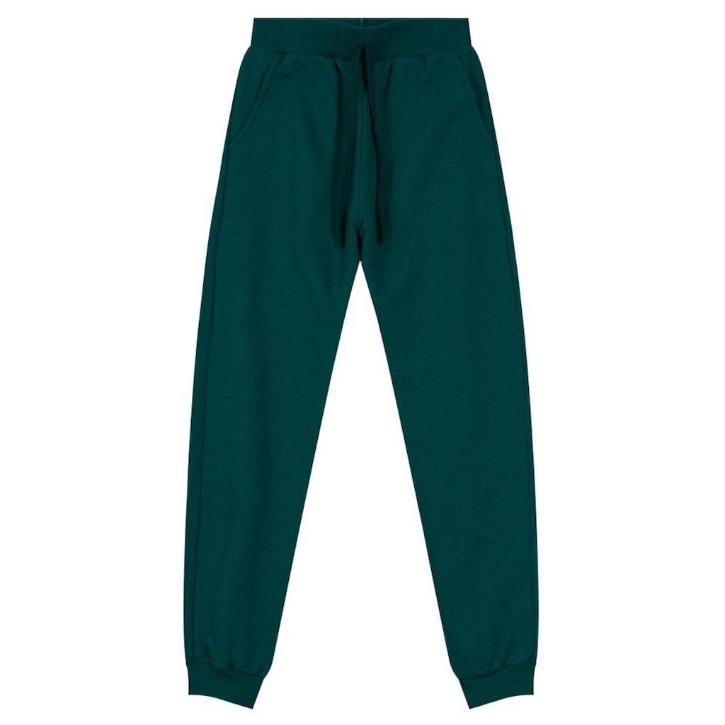 Calça jogger básica infantil menino moletinho Brandili Verde