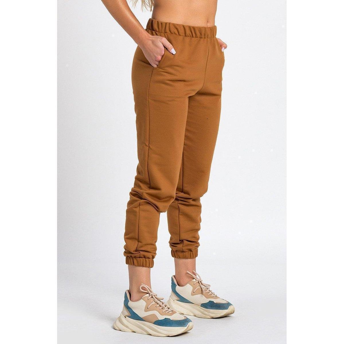 Calça Jogger Color Feminina Caramelo Menor preço em Calça Jogger Color Feminina Caramelo