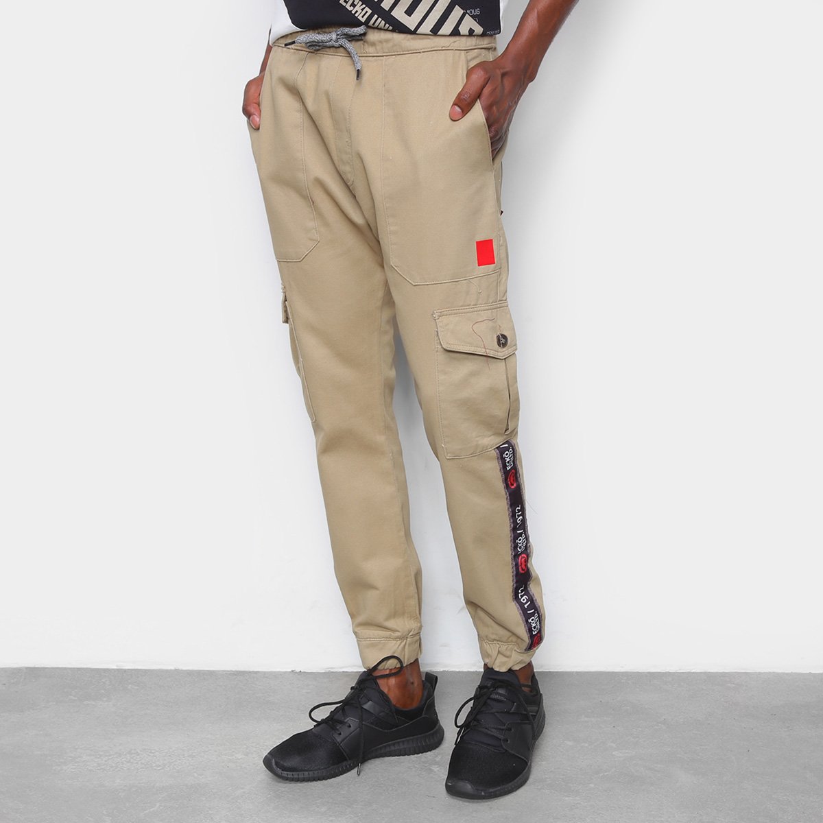 Calça Jogger Ecko Recorte Color Masculina - Nude é ruim? Calça Jogger Ecko Recorte Color Masculina - Nude é boa?