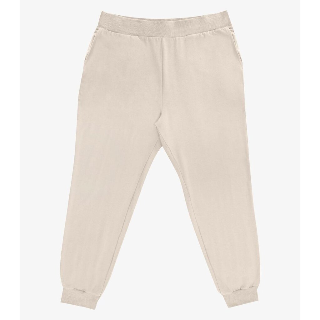Calça Jogger Feminina Plus Size Secret Glam Bege
