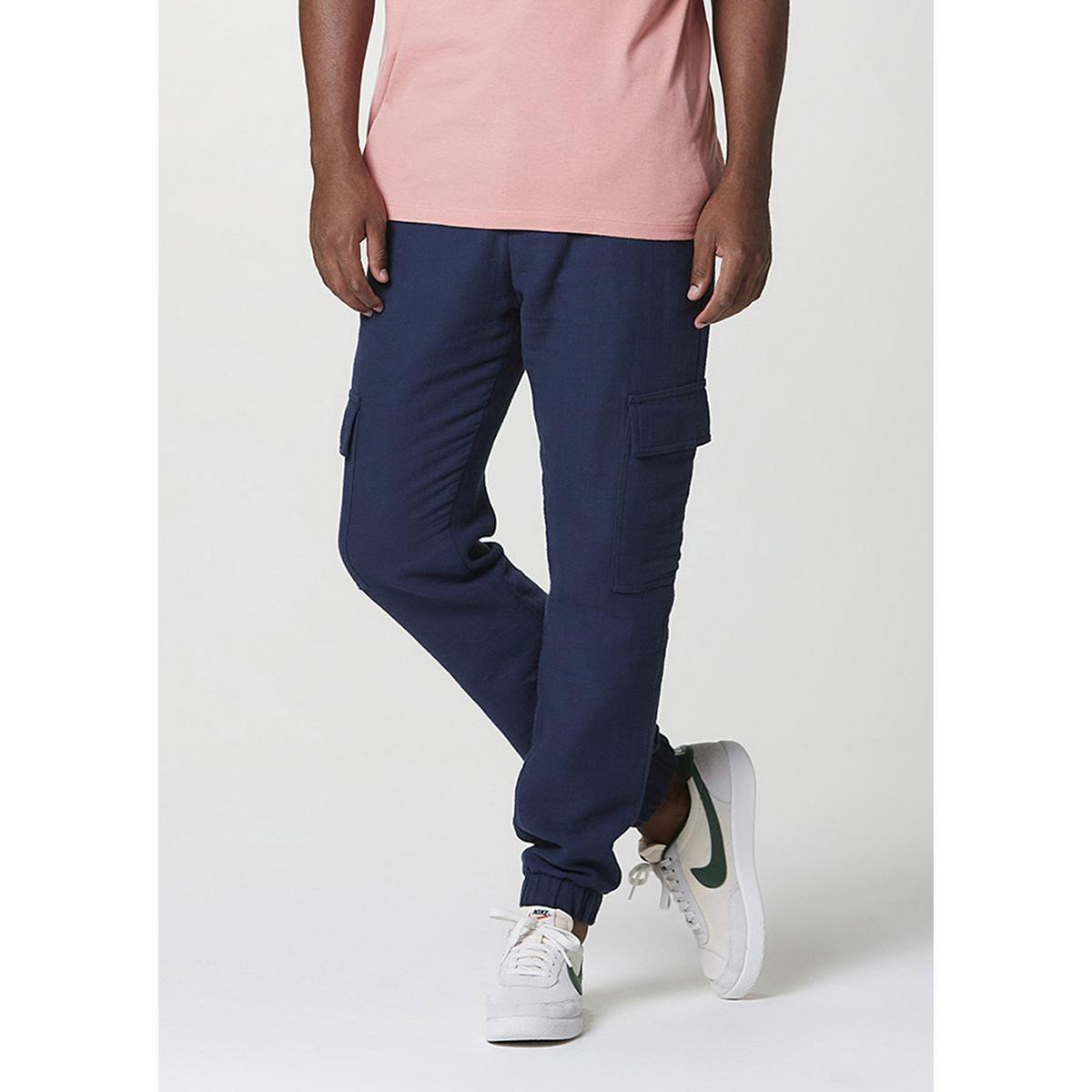 Calça Jogger Hering Casual Masculina - Azul Escuro Menor preço em Calça Jogger Hering Casual Masculina - Azul Escuro