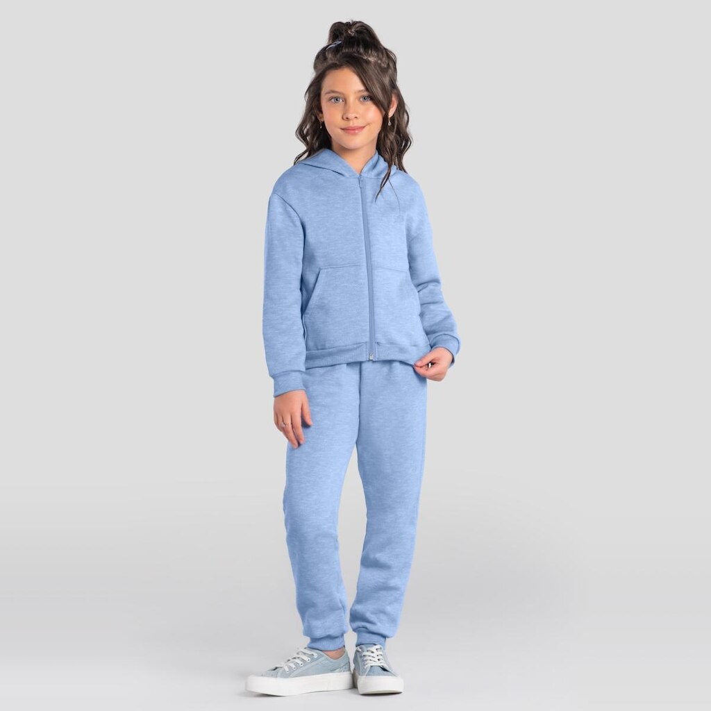 Calça jogger infantil menina em moletinho Brandili