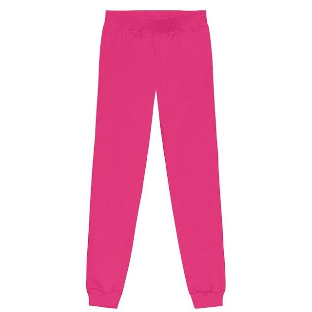 Calça jogger infantil menina em moletom Brandili