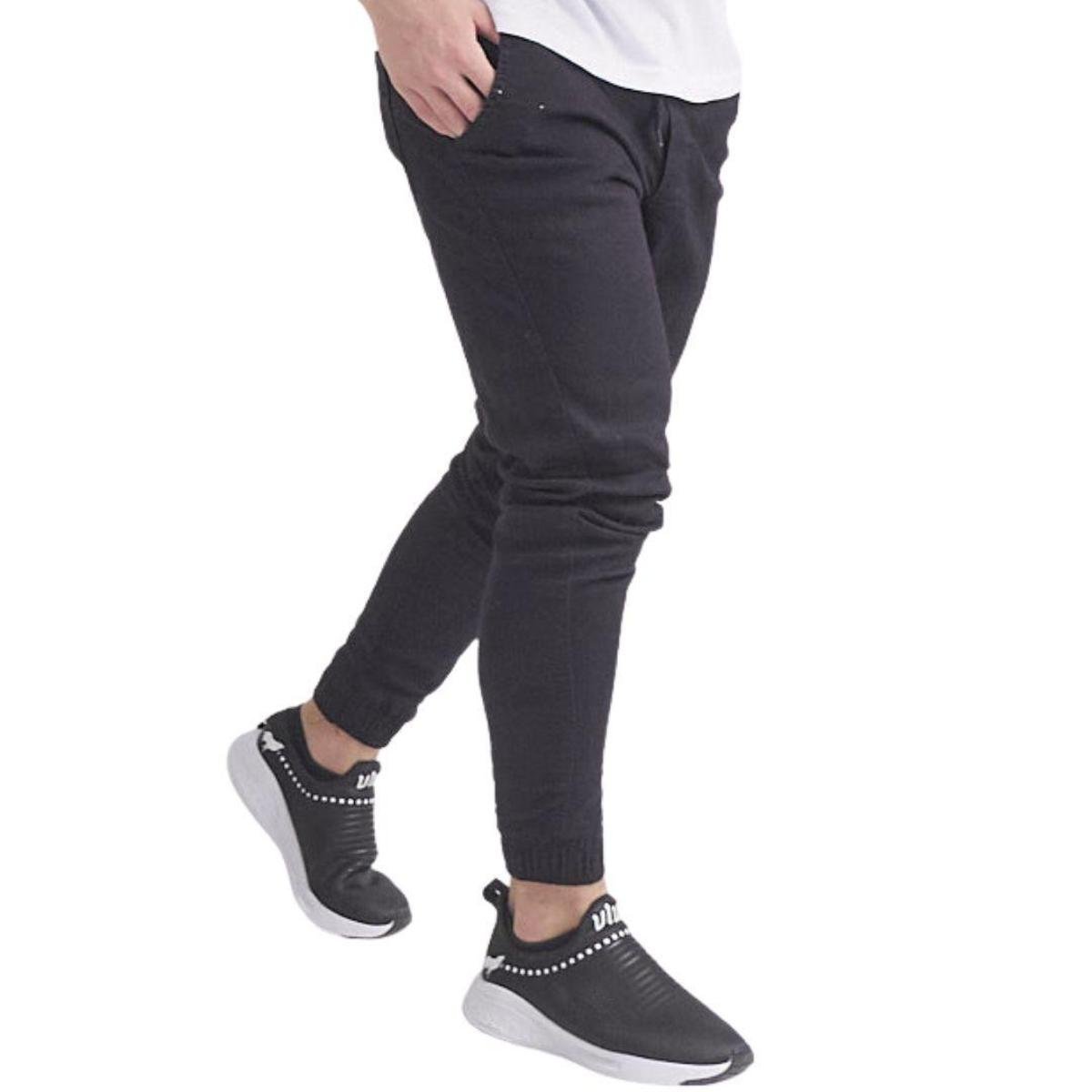 Calça jogger masculina cargo skinny com punho e elástico vira lata wear Menor preço em Calça jogger masculina cargo skinny com punho e elástico vira lata wear