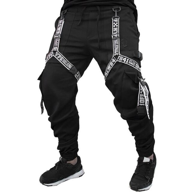 Calça Jogger Masculina PRETA New Combat Tracks BRANCA