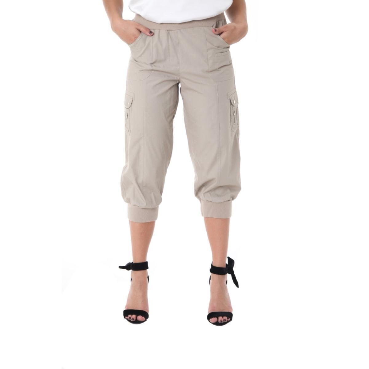 calça jogger feminina bege