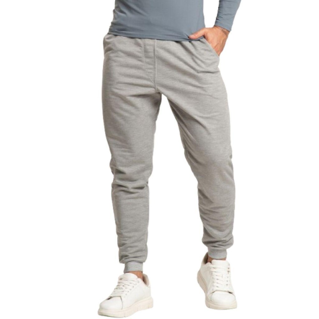 Calça Jogger Moletom Fitness Serra e Mar Roupa Básico Para Frio Treino Moda Masculina Academia
