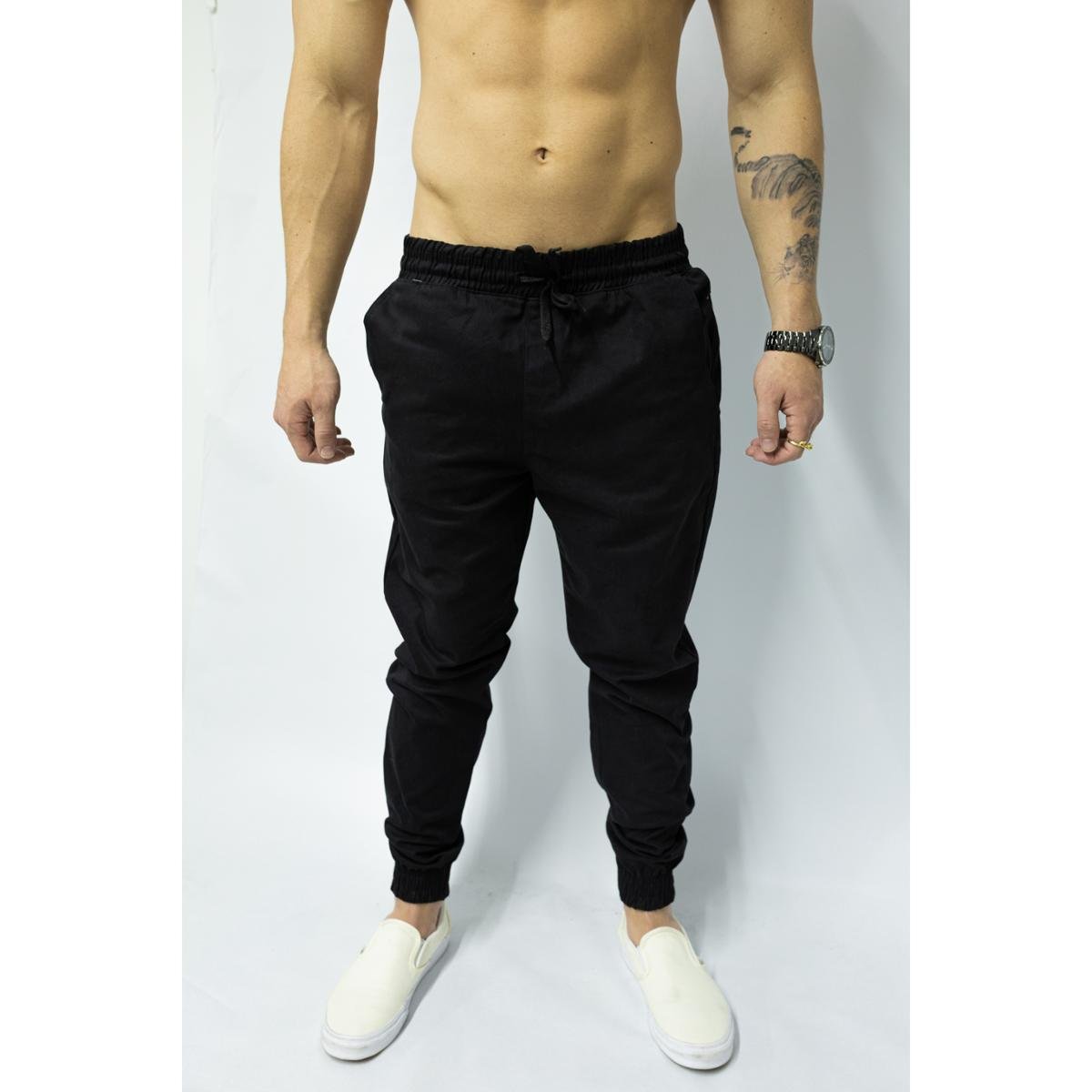 Calça Jogger Sarja Bermudaria Masculina | Zattini