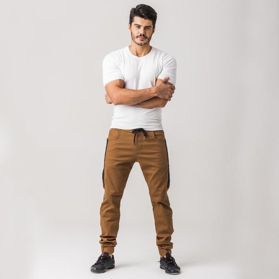 Sarja Masculina Calça Marrom Claro Calça Jogger Marrom CalÇa De