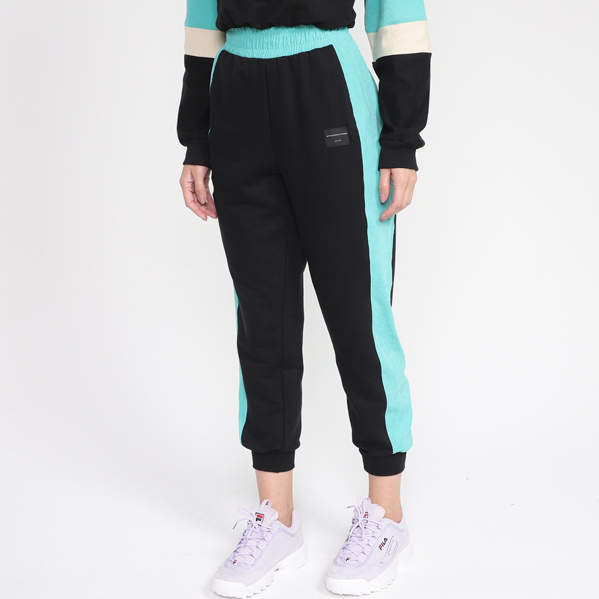 Calça Jogging My Favorite Things Cintura Alta Feminina - Preto+Verde Água é ruim? Calça Jogging My Favorite Things Cintura Alta Feminina - Preto+Verde Água é boa?