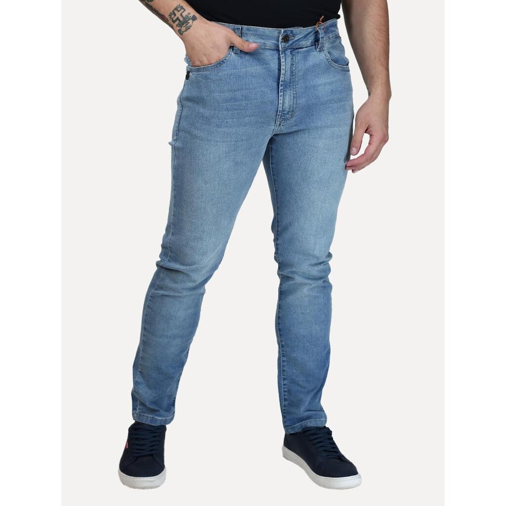 Calça John John Jeans Masculina Skinny Low US Azul Claro