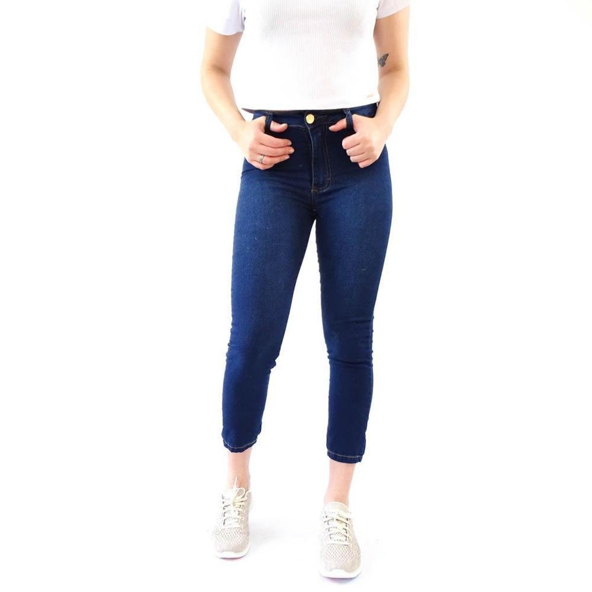 Calca John Mark Jeans Capri Skinny - 1556 - Azul Claro Menor preço em Calca John Mark Jeans Capri Skinny - 1556 - Azul Claro