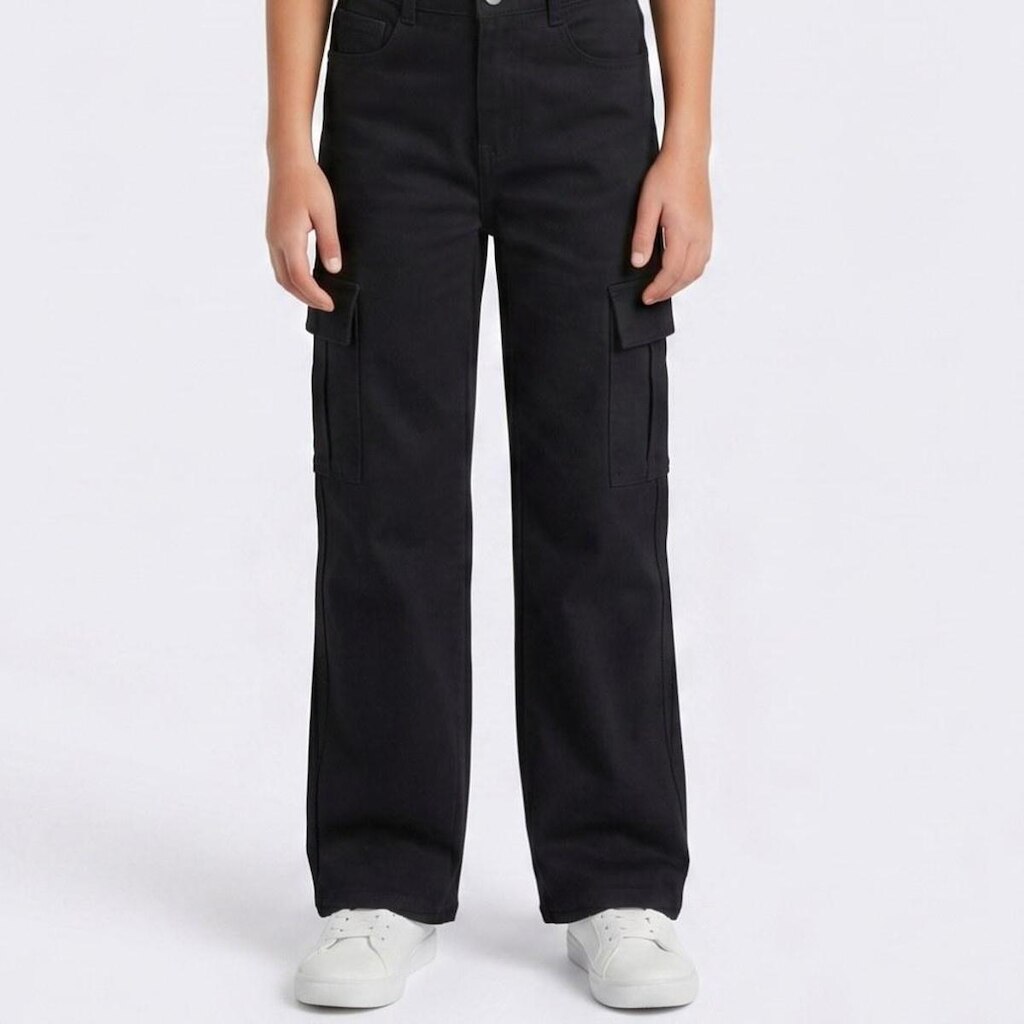 Calça Juvenil Feminina Cargo Jeans Lordan