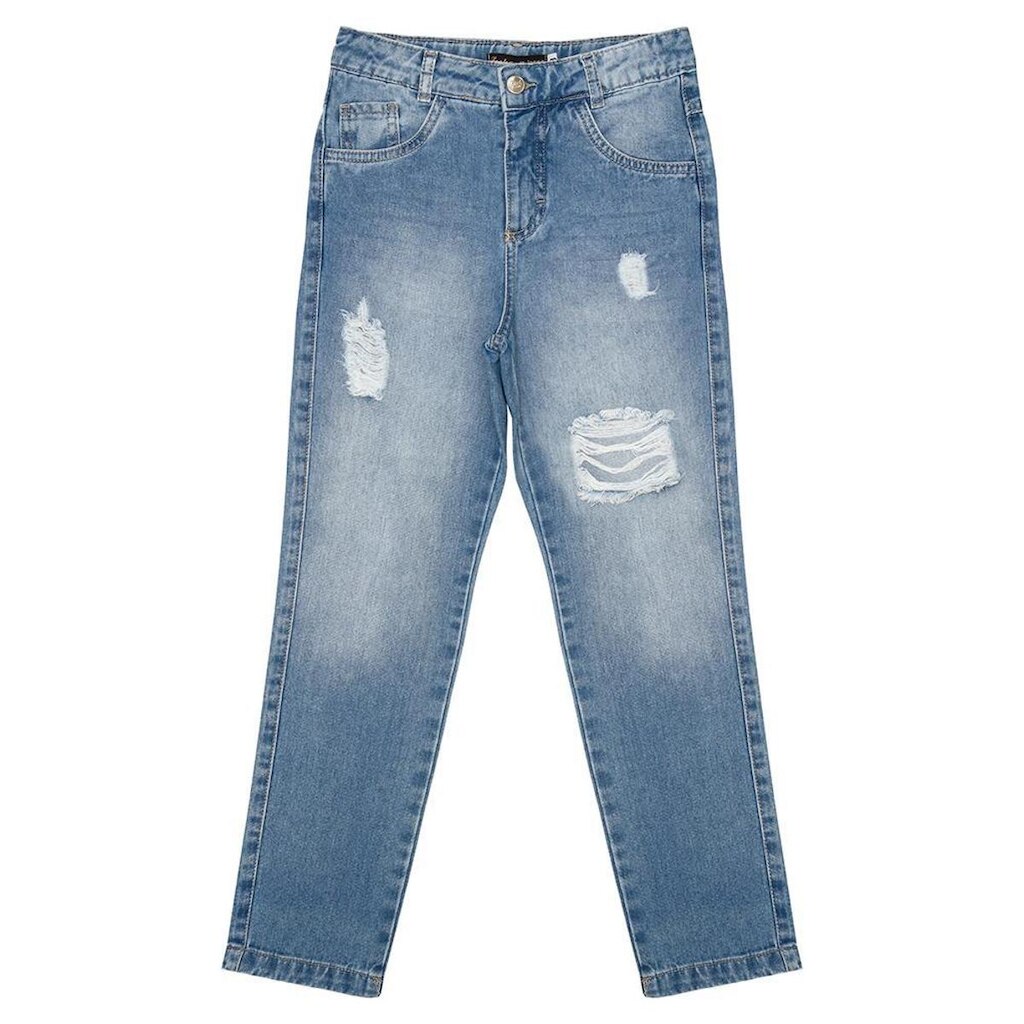 Calça Juvenil Look Jeans Mom Jeans - 14 - UNICA