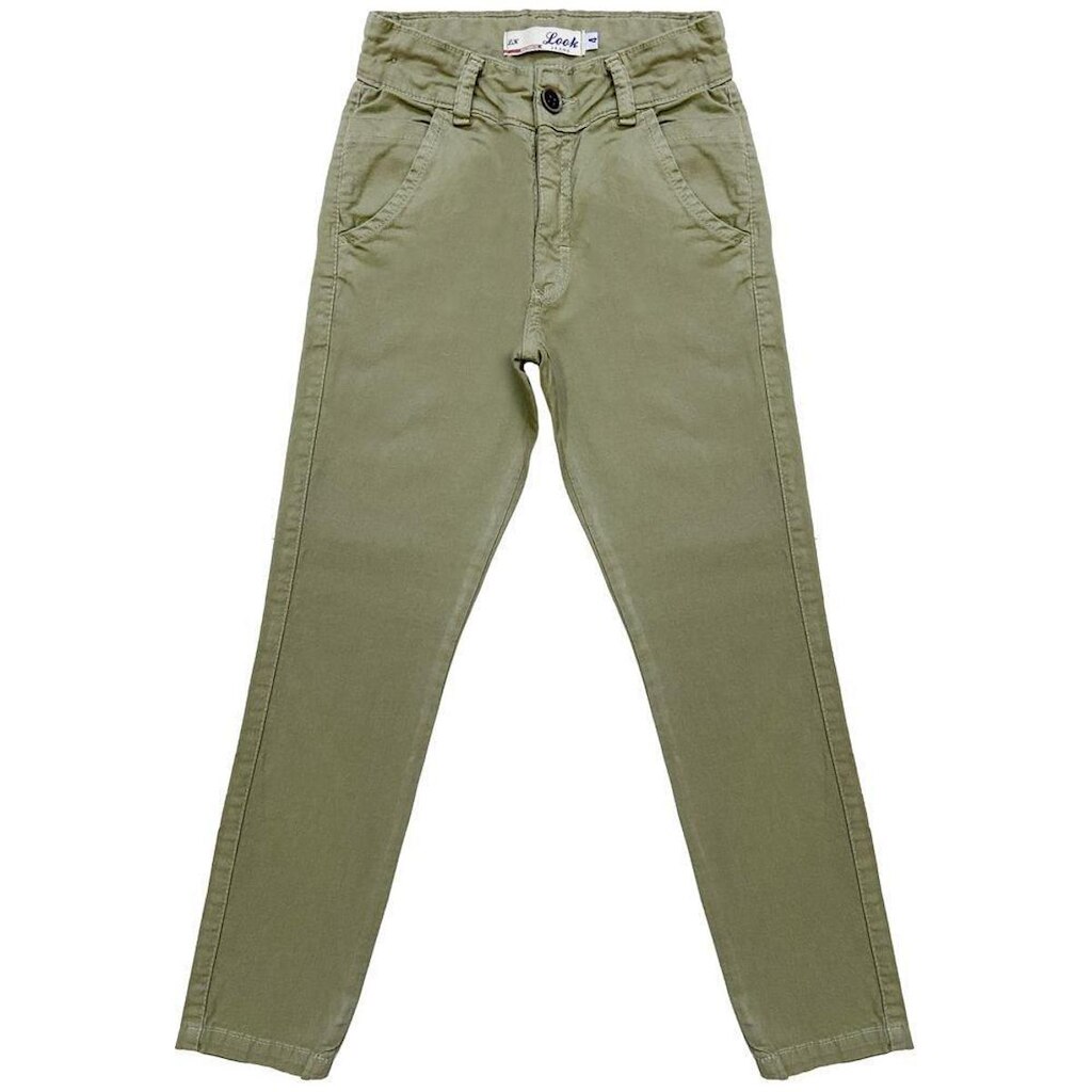 Calça Juvenil Look Jeans Sarja - VERDE CIPO - 10