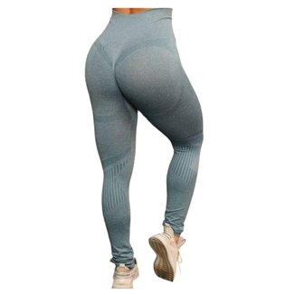 Calça Leg Legging Texturizada Levanta Bumbum Cintura Alta Fitness Treino Corrida Academia
