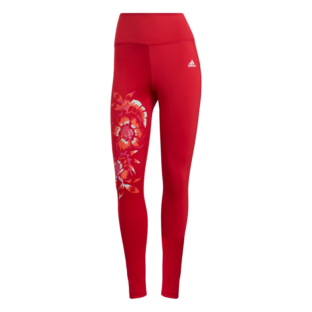 Calça Legging Adidas Farm Rio Feelbrilliant Cintura Alta Feminina - Vermelho+Branco Menor preço em Calça Legging Adidas Farm Rio Feelbrilliant Cintura Alta Feminina - Vermelho+Branco
