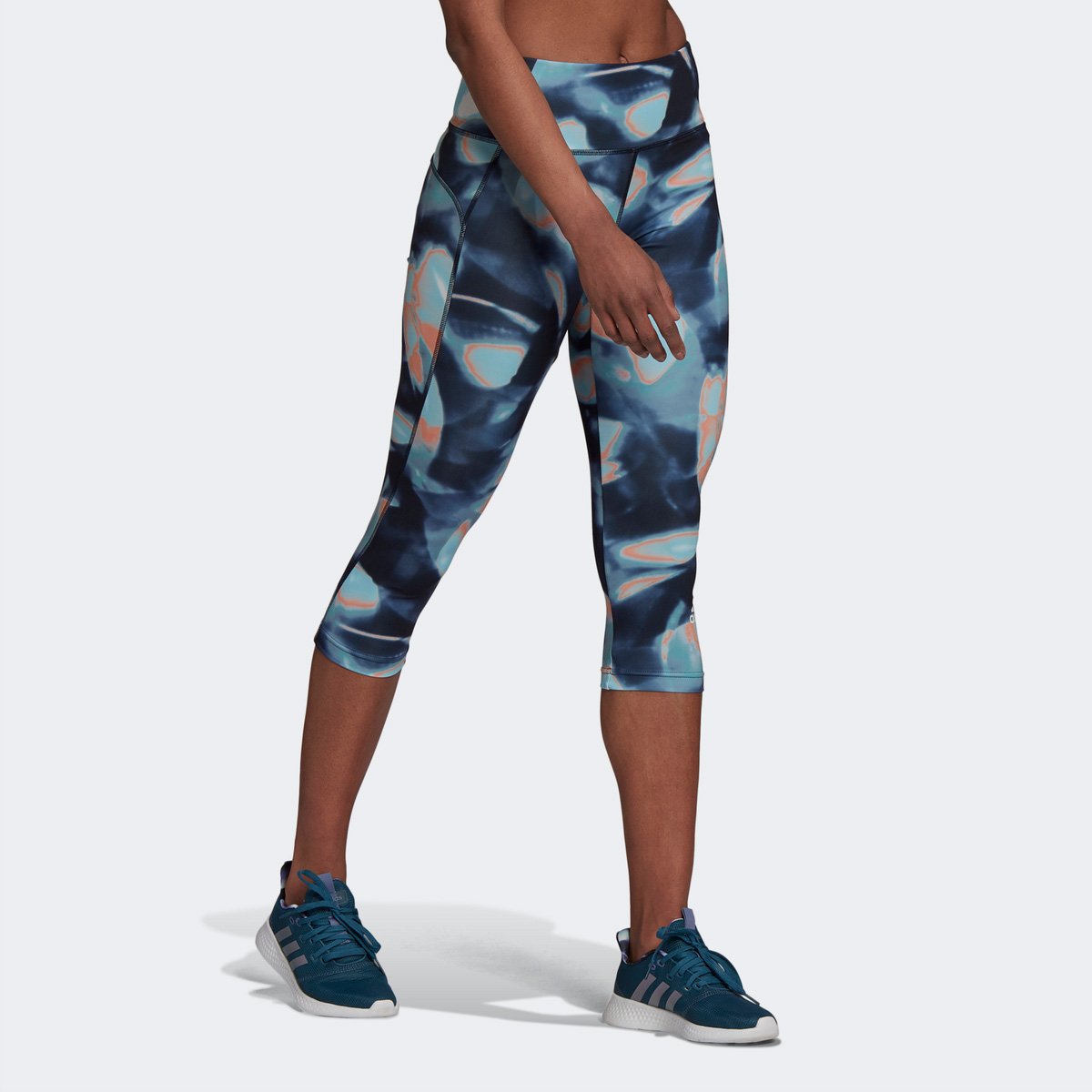 Calça Legging Adidas You For You FeelBrilliant - Marinho+Azul Menor preço em Calça Legging Adidas You For You FeelBrilliant - Marinho+Azul