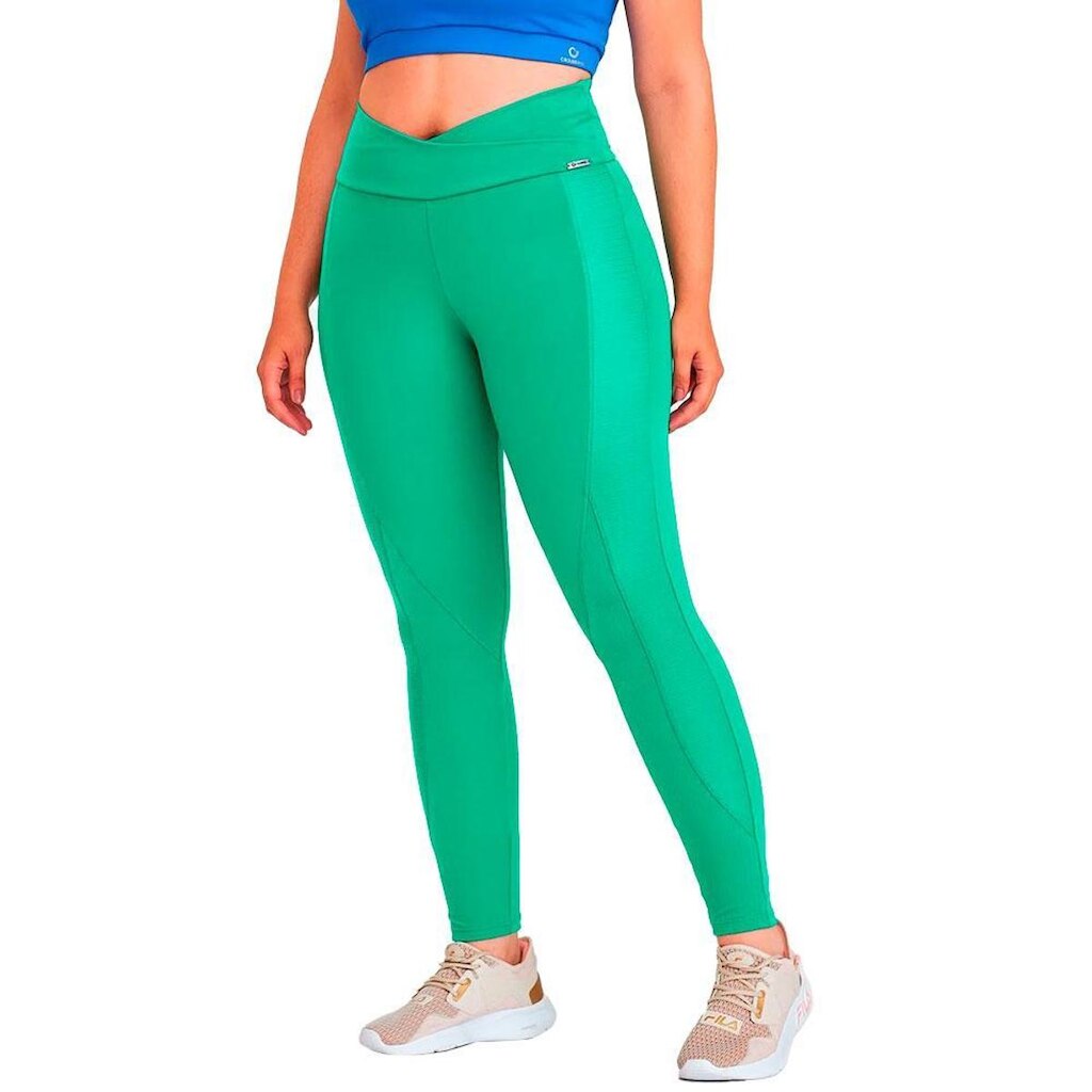 Calça Legging Caju Brasil NZ Cós Alto Verde Salvia