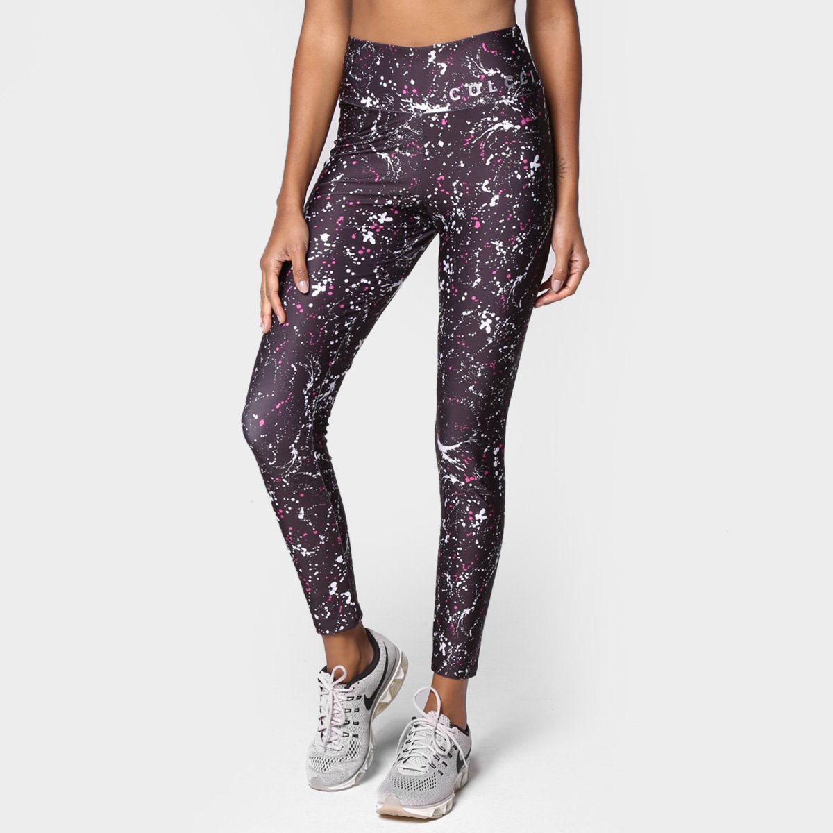 Calça Legging Colcci Estampada Feminina - Preto+Branco | Zattini