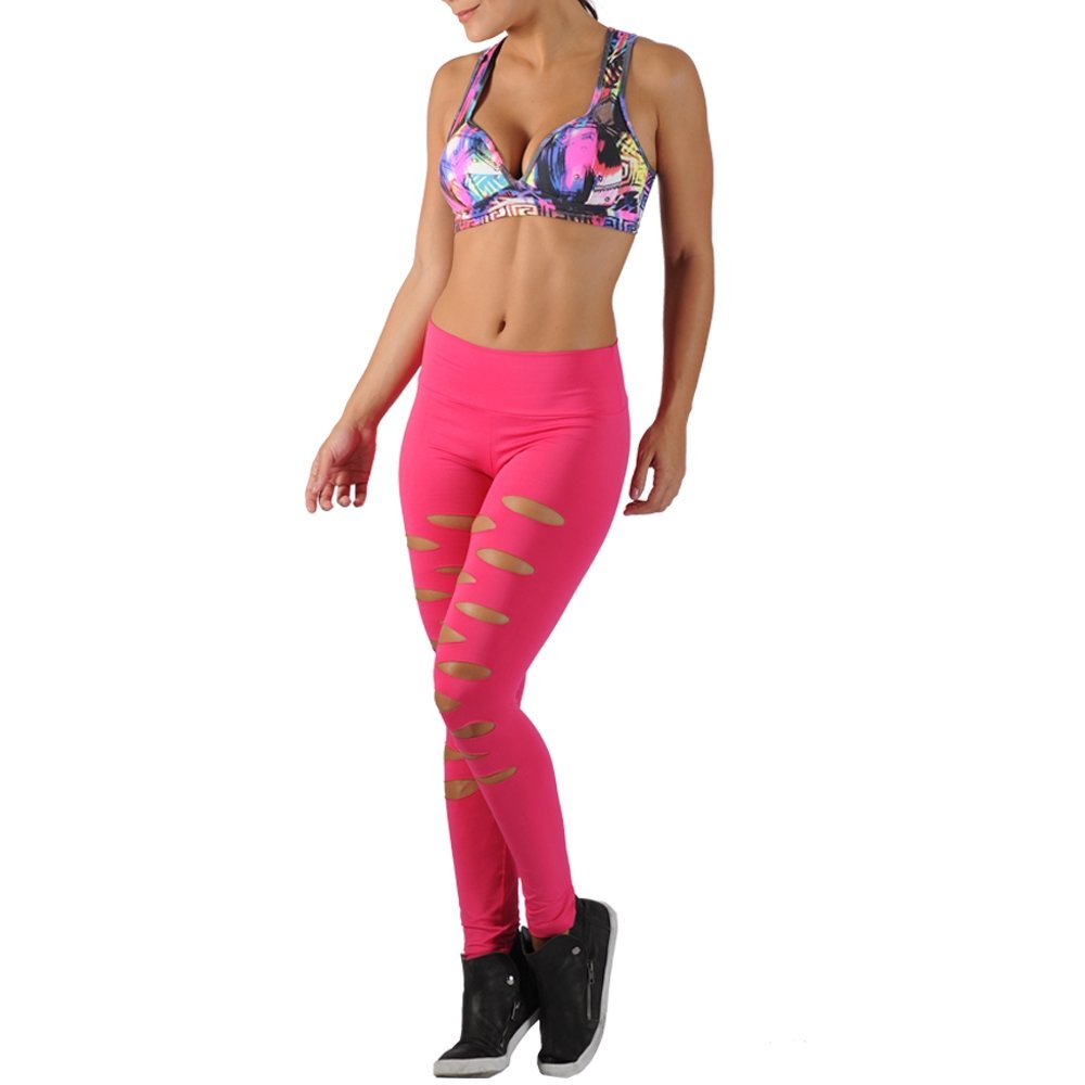 calça legging com corte a laser