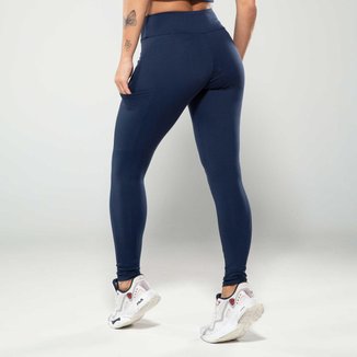 Calça Legging de Bolso Marinho