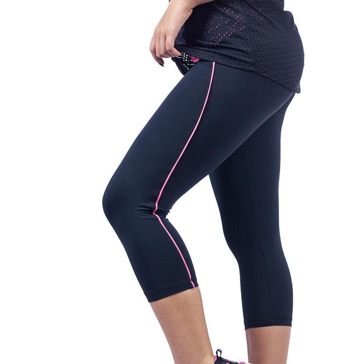 Calça Legging DRESCH SPORT Aquafit Feminina - Preto+Pink