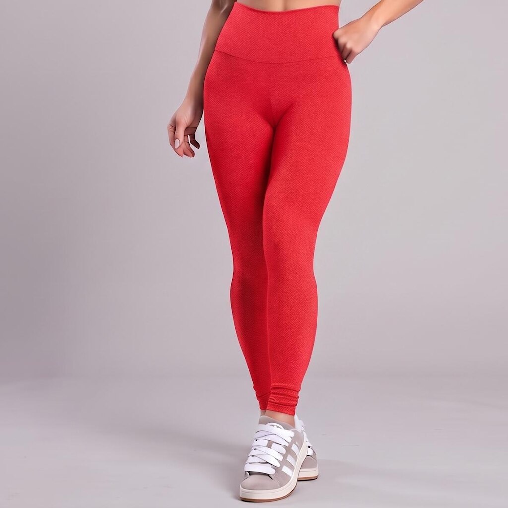 Calça Legging Esportiva Cós Alto Lisa Vekyo Roupa Para Academia Treino Fitness Feminina Musculação