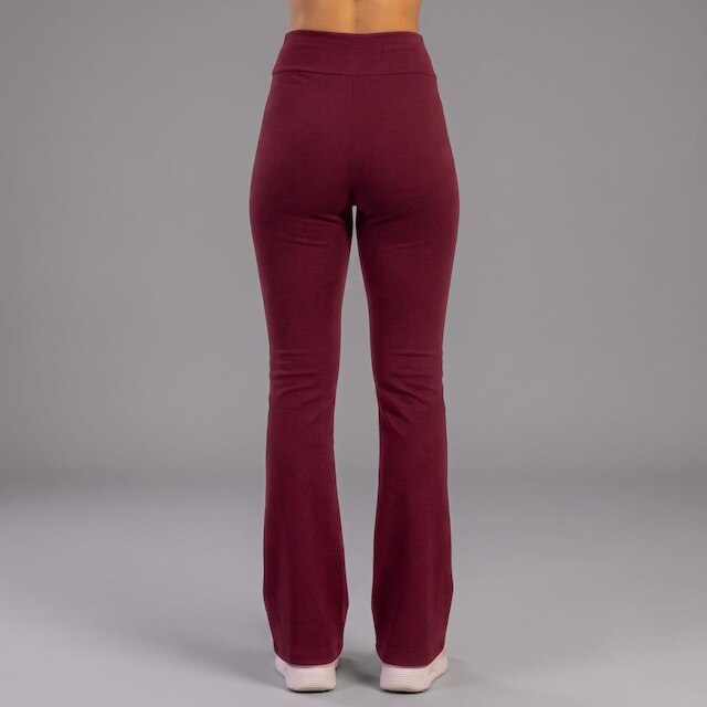 Calça Legging Esportiva Flare Peluciada Vekyo Boca de Sino Bailarina Cós Alto Treino Fitness