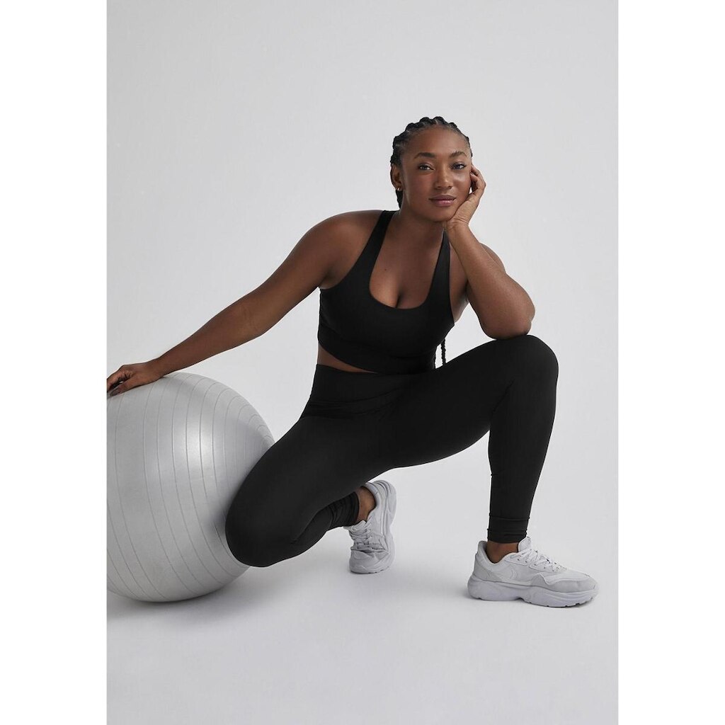 Calça Legging Esportiva Hering Sports Com Fio Lycra Feminina