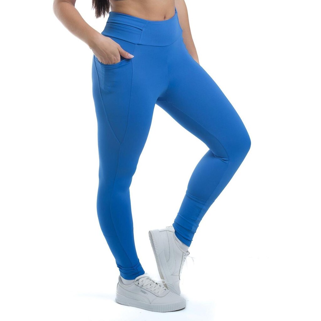Calça Legging Feminina Márcio May Blue Cós 360 Ultraflex Academia Treino