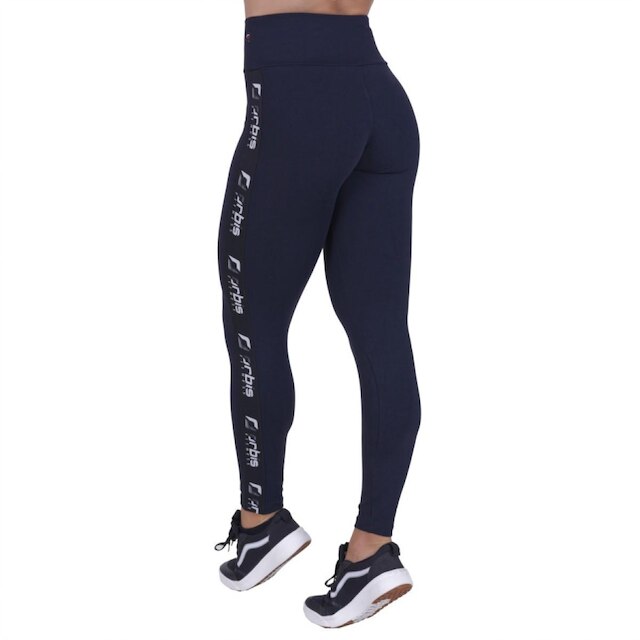 Calça Legging Feminina Supplex Poliamida Detalhe Lateral