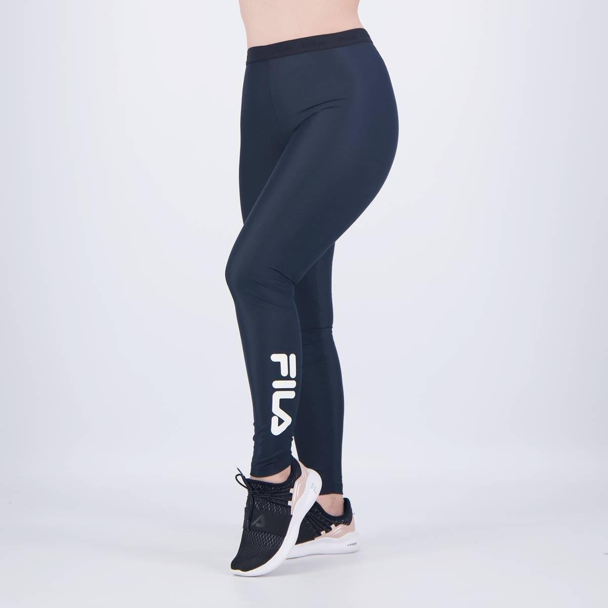 Calça Legging Fila Train Elastic IIII Feminina Preta Menor preço em Calça Legging Fila Train Elastic IIII Feminina Preta